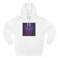 Psychedelic Neon Owl Hoodie | Blacklight Fractal Fleece