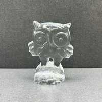 Vintage Boda Glass Owl by Bertil Vallien | Scandinavian Art Glass | Zoo Series
