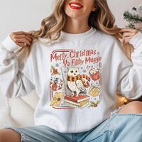 Comfort Colors® Merry Christmas Ya Filthy Muggle Shirt, Wizard Holiday Owl Tee, Merry Christmas
