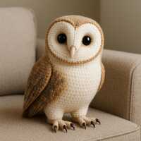Realistic Barn Owl Amigurumi Crochet Pattern • Lifelike Owl Plush Toy PDF • Handmade Stuff