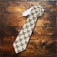 Realistic Vintage Owl Illustration Necktie | Wildlife Pattern Tie