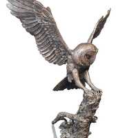 Barn owl bronze sculpture - large