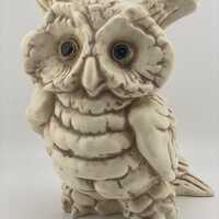 Vintage California USA Pottery Owl Statue