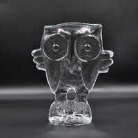 Vintage Kosta Boda Art Glass Owl Paperweight &ndash; Zoo Series by Bertil Vallien |