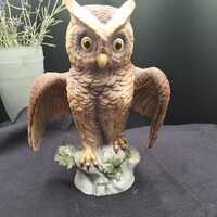 Vintage Andrea by Sadek Great Horned Owl, Model 5938