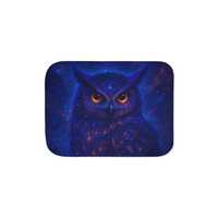 Mystic Starry Owl Sherpa Blanket | Reversible Two-Color Plush Throw