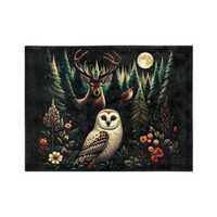dark mysterious woodland forest blanket throw owl stag house of harlequin christmas nordic designer