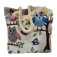 Sweet Owl Tapestry Tote Bag