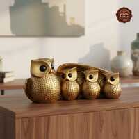 Modern Decorative Owl Showpiece | Resin Owl Figurine for Home, Office, Vastu & Feng Shui Decor