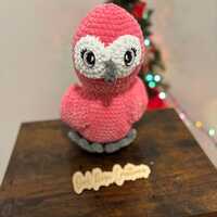 Pink and Gray Owl Plushie