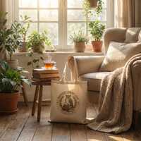 Midnight Library Club Tote Bag, Dark Academia Owl Canvas Bag, Book Lover Gift, Vintage Library Shopp