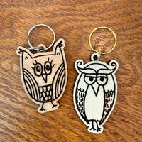 Laser Cut Owl Keychains
