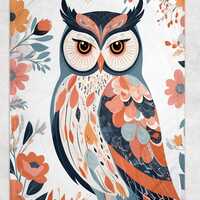 Woodland Owl Fleece Blanket - Nature Blanket, Cottage Core Home Decor, Cozy Sofa Throw, Owl Lover Gi