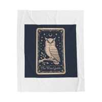 Owl Tarot Card Blanket | classic tarot style, arcana wall art