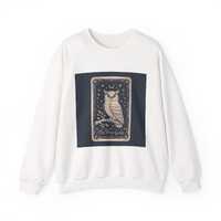 Owl Tarot Card Sweatshirt | modern tarot apparel, classic tarot style