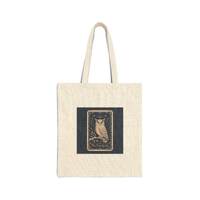 Owl Arcana Tote, tarot art print | classic tarot style cotton canvas tote