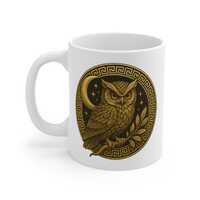 The Watcher Owl Mug Gothic Wisdom Coffee Cup Mythology Inspired Ceramic Mug Dark Academia Gift Cozy 