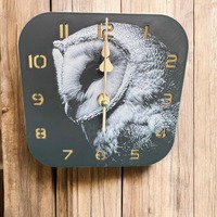 Close-Up Owl Digital Clock – 3D Printed Statement Timepiece (17cm x 17cm) - with optional shel