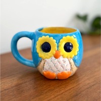 Vintage Textured Owl Mug Hobbyist Piece