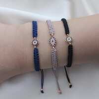 Macrame Charm Bracelet featuring Evil Eye and Owls