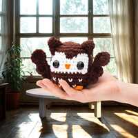 Owl Amigurumi Pattern Crochet, Realistic Owl Plushie Tutorial, Bird Pattern PDF Guide, DIY Stuffed O