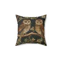 Art Nouveau Flourishes Cottagecore Forestcore William Morris Owls Pillow William Morris Cushion INSE