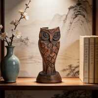 Wooden Owl Glasses Holder &ndash; Handmade Nightstand Stand for Reading Glasses, Stocking Stuffer Gi