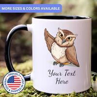 Personalized Owl mug, Owl coffee mug, Owl gift, Owl gifts, APO061