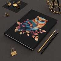 Owl Art Journal, Folk Art Bird Nature Notebook