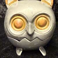 Rare Unique Vintage Pewter Owl Trinket Box | Small Metal Owl Figurine | Mid Century Style Desk Decor