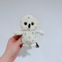 Little white snowy owl Suma collection | Vintage bird plush soft toy