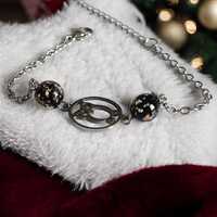 Bracelet  hiboux acier et verre