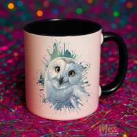 Owl Drinkware Set - Woodland Owl Mug Tumbler and Car Coaster Gift