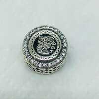 Goddess Athena Owl Exclusive Bead Charm/Travel charm/Christmas gifts|S925 Sterling Silver Jewelry|Ch