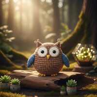 Crochet Owl Pattern, Amigurumi Owl Tutorial, DIY Crochet Animal, Intermediate Crochet Pattern,Woodla