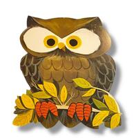 Vintage Cutout Owl Eureka USA Halloween Fall 10"