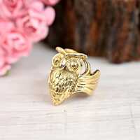 Brass Owl Ring, Dainty Ring