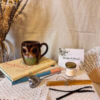 Vintage Owl Mug Gift Set | Slow Living Tea Ritual Box | Cottagecore Coffee & Tea Kit | Cozy Ritu