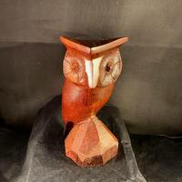 Mid Century Carved Ironwood Owl Figure