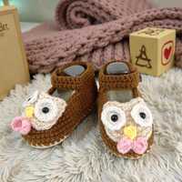 Owl Baby Booties Crochet Pattern &ndash; Cute Animal Shoes PDF