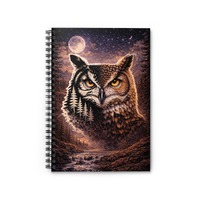 Moonlit Owl Notebook | Spiral Ruled Journal
