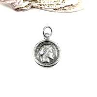 Ancient Greek Athena Owl Silver 925 Pendant