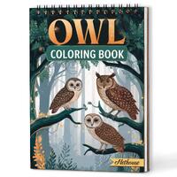 Owl Coloring Book &ndash; Wise Owl Art, Enchanted Night Forest Scenes, Mystical Bird Illustrations, 