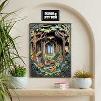 Enchanted Forest Wall Art, Magical Owl Poster (PDF And ZIP)