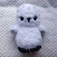 Crochet Baby Snow Owl Fur Plushie Amigurumi