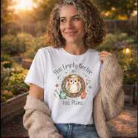 Empty Nester Shirt for Women, Personalized Year Owl Garden Design, New Chapter Mom Tee, Comfort Colo