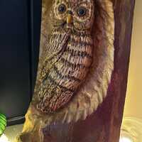 Handcrafted owl art piece