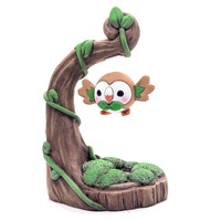 Handmade Floating Owlet Levitating Hover Pal Magnetic Owl Polymer Clay Figurine Flying Toy