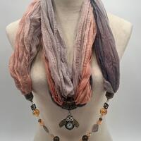 Owl Be Watching You - Double Infinity Scarf Necklace