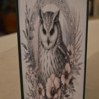 Floral Wreath Owl - 24cm - 483 Pages - Fore-edge / Photo Strip Book Folding Pattern